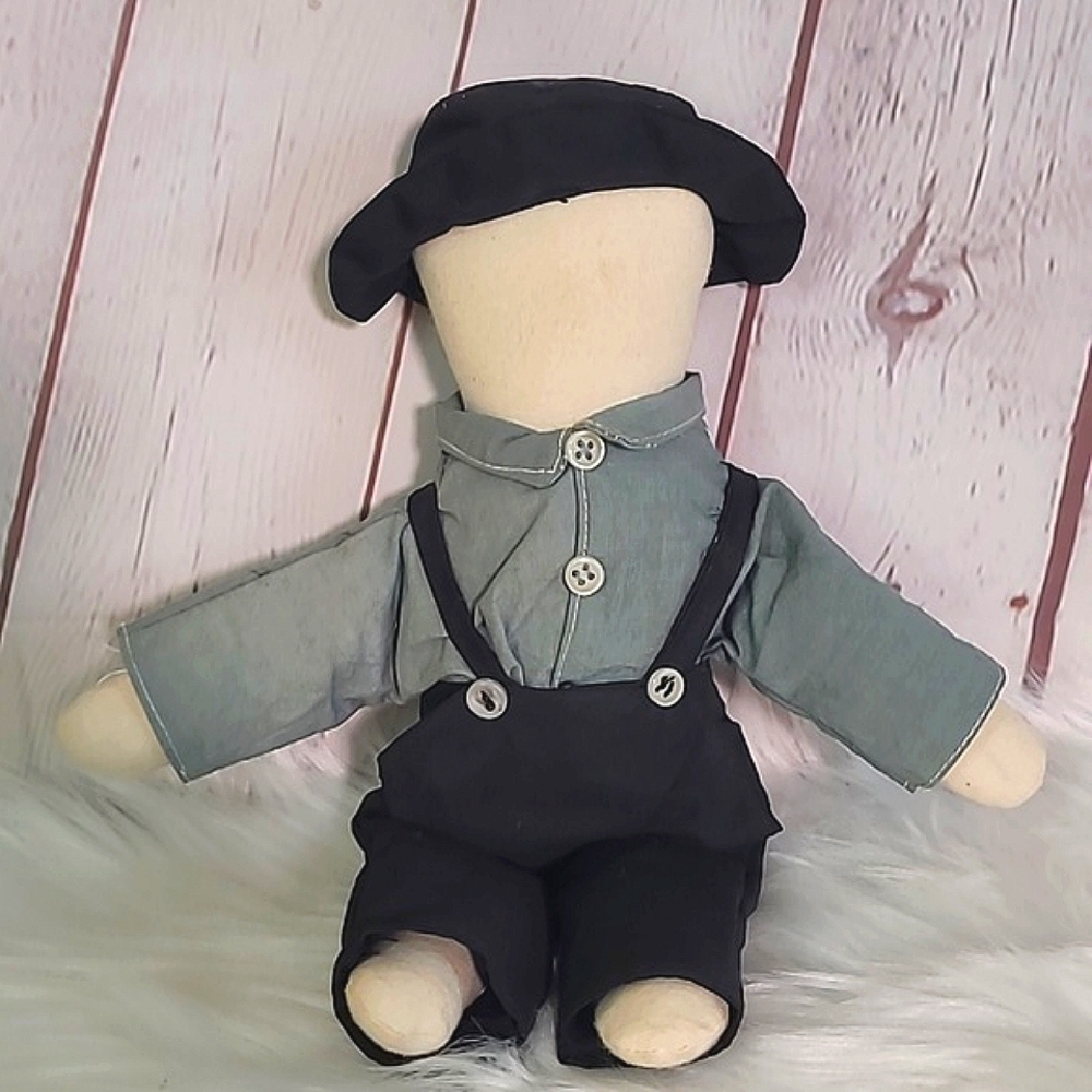 Creepy Faceless Amish Handmade Male Plush Stuffed Doll Possibly Haunted Spooky